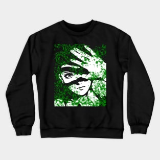 Punk Fashion Style Green Glowing Girl Crewneck Sweatshirt